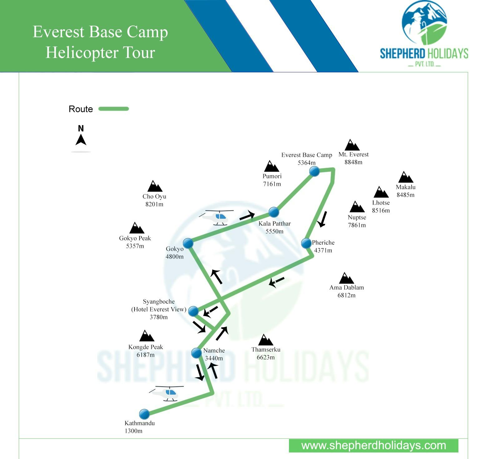 Everest Base Camp Tour by HelicopterMap