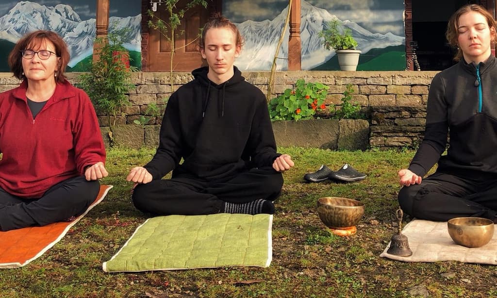 Meditation during Trek